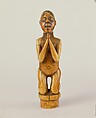 Staff Finial: Kneeling Female with Clasped Hands, Ivory, Kongo peoples