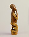 Staff Finial: Kneeling Female with Clasped Hands, Ivory, Kongo peoples