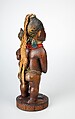 Power Figure: Standing Female Figure with Child (Wife of Mabyaala?) (Nkisi), Wood, beads, glass, fiber, copper, resin, Kongo peoples; Vili group