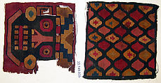 Panel with Face, Cotton, camelid hair, Wari