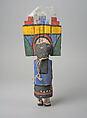 Katsina with stepped headdress, Wood, paint, feathers, cloth, Hopi