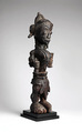 Figure of a leopard chief, Wood, Luluwa peoples