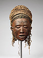 Pwo mask, Wood, fiber, metal, Chokwe peoples