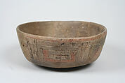 Incised bowl with fox motif, Ceramic, pigment, Paracas