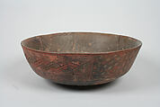 Incised bowl with dots, Ceramic, pigment, Paracas