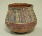 Painted jar with stripes, Ceramic, Nasca (?)