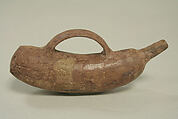 Whistling bottle with single spout, Ceramic, Paracas