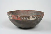 Painted bowl with geometric patterns, Ceramic, pigment, Paracas