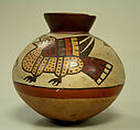 Collared jar with birds, Ceramic, Nasca
