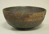 Painted Bowl with Incised Geometric Patterns, Ceramic, pigment, Paracas