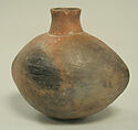 Melon Shaped Bottle, Ceramic, Paracas