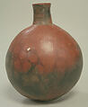 Melon Shaped Bottle, Ceramic, Paracas