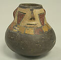 Miniature Effigy Vessel, Ceramic, post-fired paint, Paracas