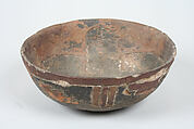 Incised Bowl with Bird Motif, Ceramic, slip, pigment, Paracas