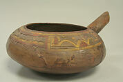 Vessel with Handle, Ceramic, pigment, Paracas