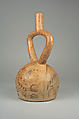 Owl Warrior Bottle, Ceramic, Moche