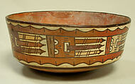 Bowl, Warrior Deity, Ceramic, pigment, Nasca