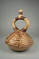 Bird Bottle, Ceramic, slip, Moche