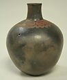 Single Spout Painted Bottle, Ceramic, pigment, Paracas