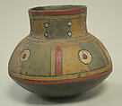 Single Spout Painted Jar, Ceramic, pigment, Paracas