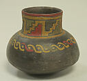 Single Spout Painted Jar, Ceramic, pigment, Paracas