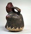 Figure Bottle, Ceramic, pigment, Nasca (?)