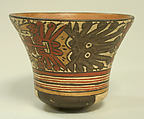 Painted Flared Bowl with Deity, Ceramic, pigment, Nasca