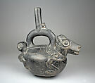 Llama Bottle, Ceramic, Chimú
