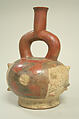 Stirrup Spout Bottle, Ceramic, Cupisnique (?)
