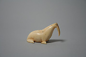 Ivory Walrus, Annawakalook  First Nation, Ivory, ink, Inuit