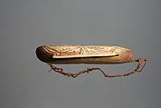 Child's Snow Goggles, Antler, pigment, sinew, Inuit