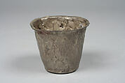 Beaker with embossed plants, Silver, Chimú