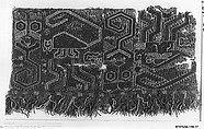 Embroidered Border Fragment, Camelid hair, cotton, Paracas