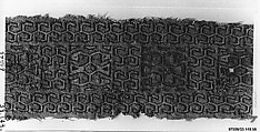Fragment with Hook Pattern, Camelid hair, cotton, Ica