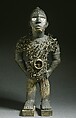 Power Figure (Nkisi N'Kondi: Mangaaka), Wood, iron, resin, ceramic, plant fiber, textile, pigment, Kongo peoples; Yombe group