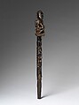 Lemba Staff: Finial with Female Figure Nursing Child, Master of the Boma-Vonde Region, Wood, Kongo peoples; Yombe group
