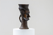 Head-shaped cup (mbwoong ntey), wood, Kuba peoples