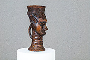 Head-shaped cup (mbwoong ntey), wood, Kuba peoples