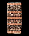 Man’s shoulder or hip cloth (Hinggi), Cotton, pigment, Sumba Island