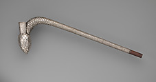 Royal Scepter (Makpo), Silver copper alloy, wood, Fon peoples, Danhomè Kingdom
