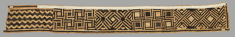 Woman's Ceremonial Underskirt, Barkcloth, raffia fiber, Kuba peoples, Bushoong group
