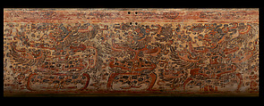 Vessel, Seated Deities, Ceramic, Maya
