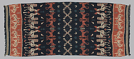 Man’s shoulder or hip cloth (Hinggi), Cotton ikat dyed textile, Sumba