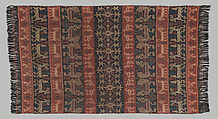Man’s shoulder or hip cloth (Hinggi), Cotton ikat dyed textile, Sumba