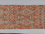 Ceremonial cloth, Cotton ikat dyed textile, Iban-Dayak