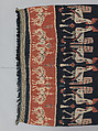 Man’s shoulder or hip cloth (Hinggi), Cotton ikat dyed textile, Sumba