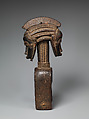 Heddle pulley with opposing faces, Baule artist, Wood, Baule peoples