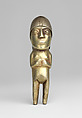 Miniature female effigy, Inca artist(s), Gold-rich silver alloy, Inca