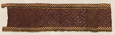 Man's Embroidered Wrapper, Raffia palm fiber, cotton (?), Kuba peoples