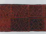 Man's Ceremonial Wrapper, Raffia palm fiber, pigment, Kuba peoples